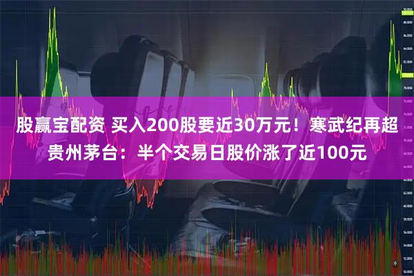 股赢宝配资 买入200股要近30万元！寒武纪再超贵州茅台：半个交易日股价涨了近100元