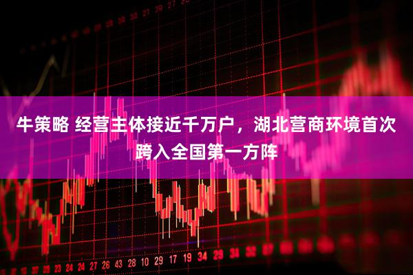 牛策略 经营主体接近千万户，湖北营商环境首次跨入全国第一方阵